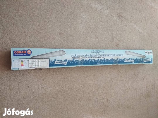 Fénycső armatúra, 2 db Led csővel