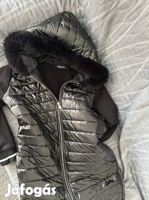 Fényes fekete női kabát eladó