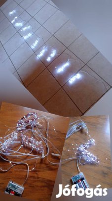 Fényfüggöny esküvői dísz dekoráció led izzósor fényfüzér égősor