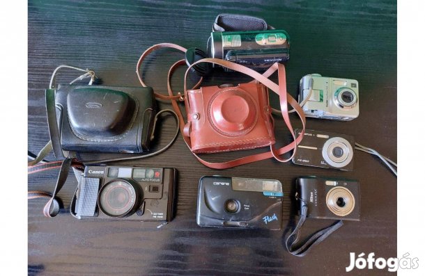 Fényképezőgépek-kamera -rádiók, órák , 1 csomagban eladók