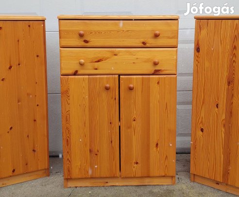 Fenyő 2 ajtós, 2 fiókos komód 53