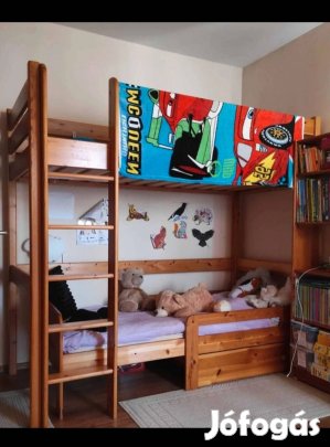 Fenyő 3 méretben állítható gyerek/, ifjúsági ágy