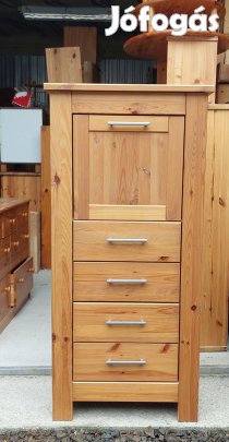 Fenyő 4 fiókos 1 ajtós komód 102