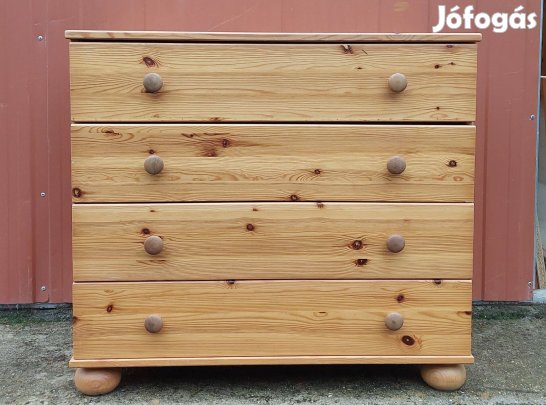 Fenyő 4 fiókos komód 43
