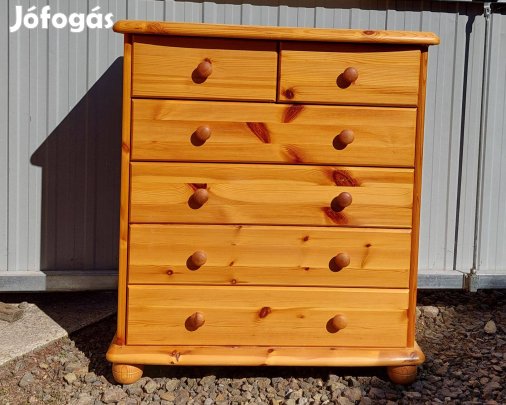 Fenyő 6 fiókos komód 89