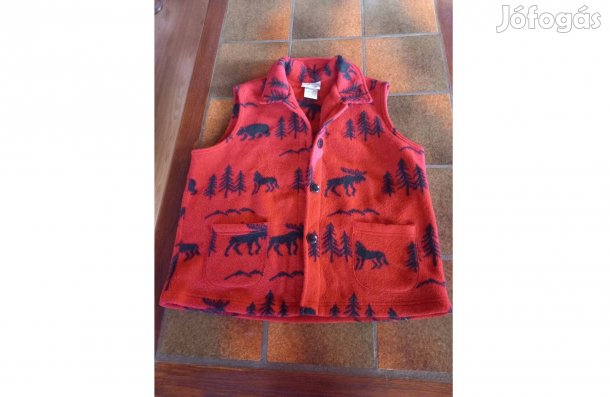 Fenyő + állatos mintás piros Blair 42-es mellény - Új