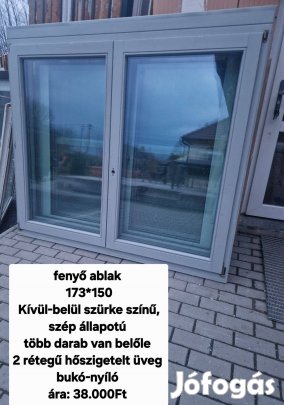 Fenyő ablak 173*150