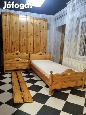Fenyő ágy 90x200 2 db
