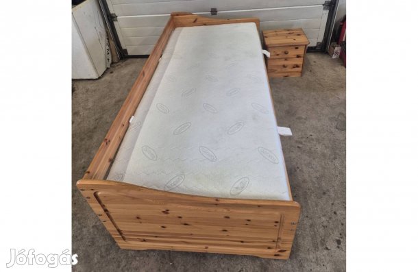Fenyő ágyneműtartós ágy heverő matrac 90x200l