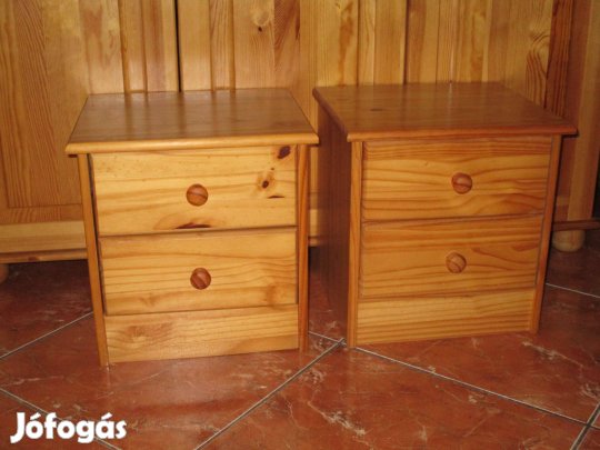 Fenyő éjjeliszekrény párban 39x34x40cm