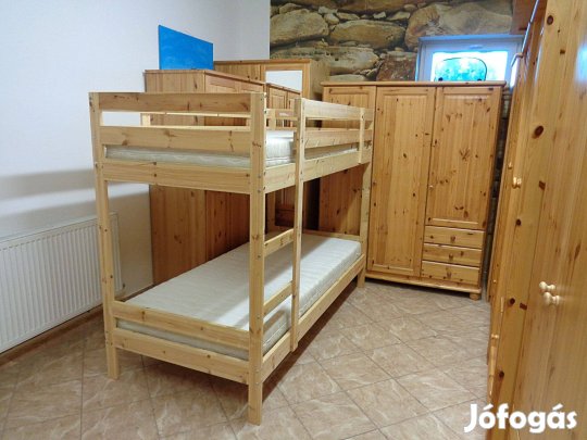 Fenyő emeleteságy 90x200