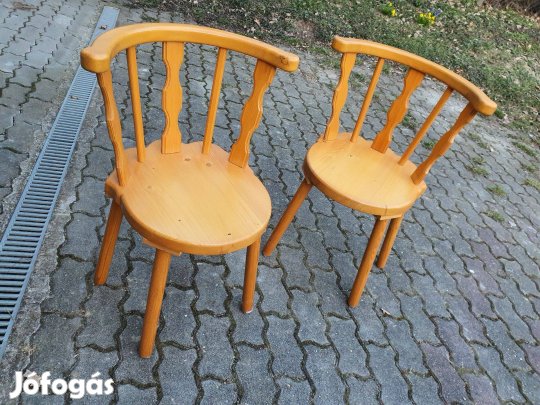Fenyő fa szék, faszék 2 db, az ár egy darabra értendő