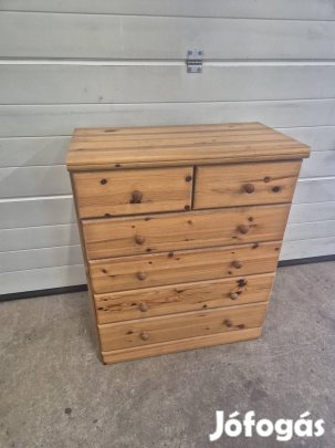Fenyő fiókos komód kis szekrény 
