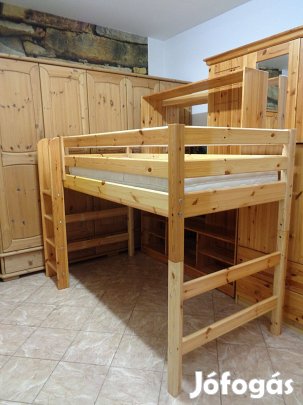 Fenyő flexa galériaágy 90x200