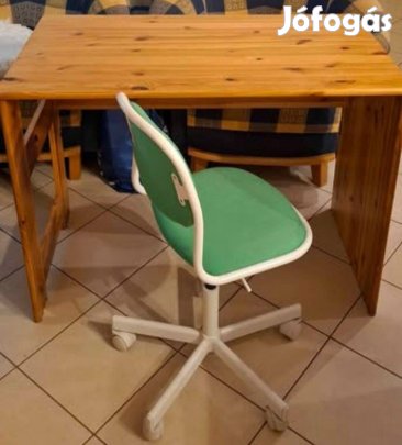 Fenyő íróasztal és Ikeás szék Veszprém