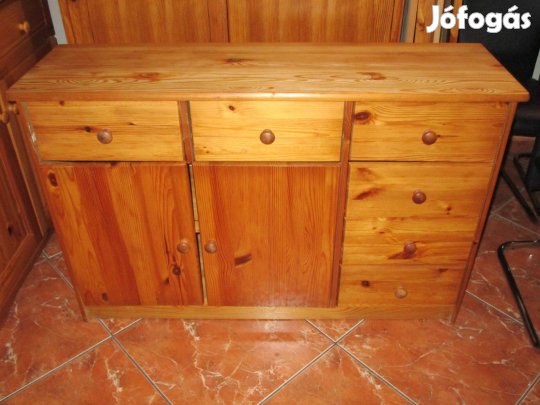 Fenyő komód 114x34x73cm