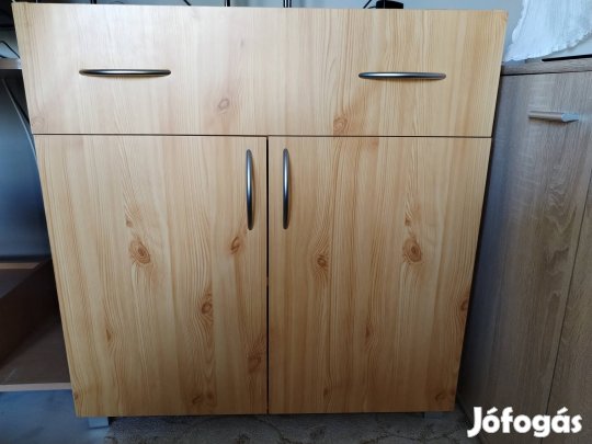 Fenyő komód + pelenkázó + fali polc