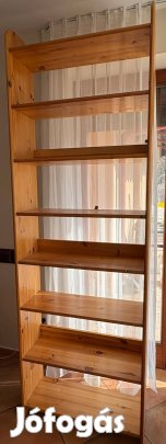 Fenyő könyvespolc jelképes összegért (80x30x240cm)