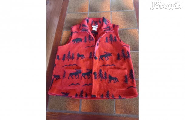 Fenyő mintás piros Blair 42-es mellény - Új