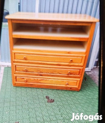 Fenyő polcos komód