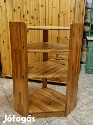 Fenyő sarok polc 90x121x61