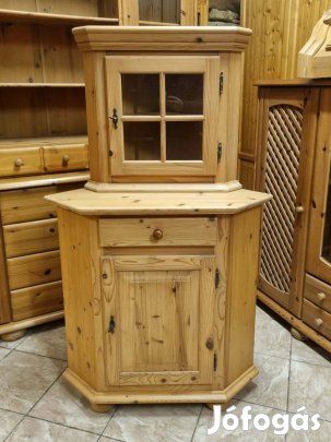 Fenyő sarok tálaló 87x87x62/65x60x47