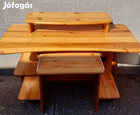 Fenyő számítógépasztal 93