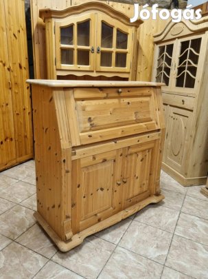 Fenyő szekreter komód 111x112x50