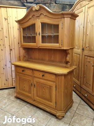Fenyő tálalószekrény 140x204x57