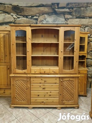 Fenyő tálalószekrény 170x200x46
