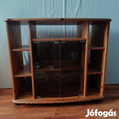 Fenyő tv állvány tömör borovi fenyőfa 