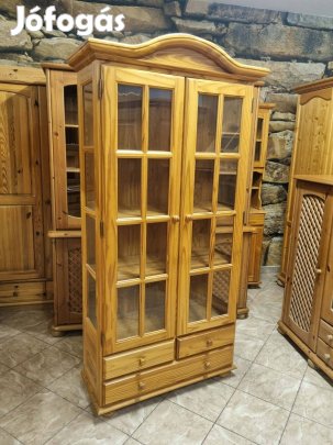 Fenyő vitrin 101x200x42