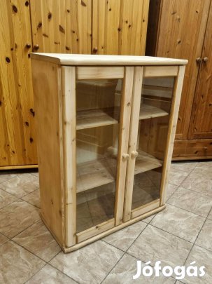 Fenyő vitrin 88x112x40