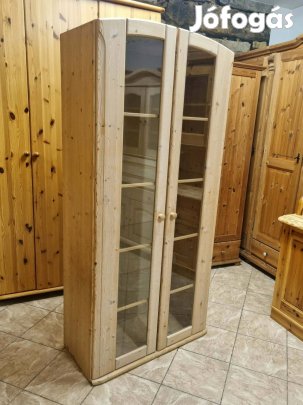 Fenyő vitrin 88x187x41
