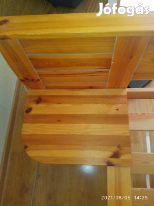 Fenyőfa francia ágy matraccal 