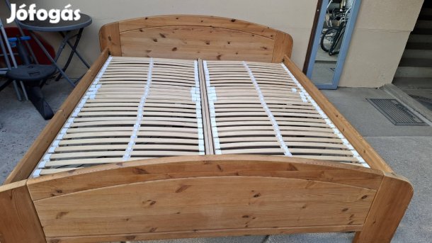 Fenyőfa franciaágy keret, 180cm x 200cm.  