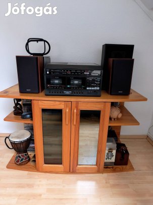 Fenyőszekrény, hifi, tv tartó