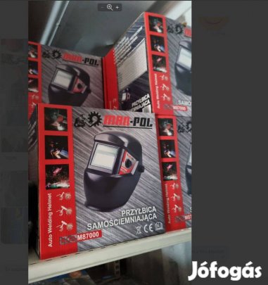 Fényre sötétedő fejpajzs, hegesztőpajzs, nagy látómezővel, UV szűrő