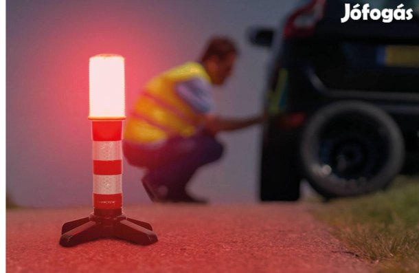 Fényvisszaverő Elakadásjelző vészjelző lámpa mágneses piros LED elemes