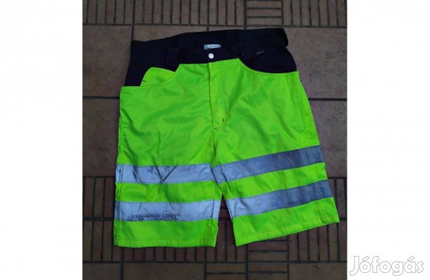 Fényvisszaverős láthatósági munkásnadrág munkás rövidnadrág L