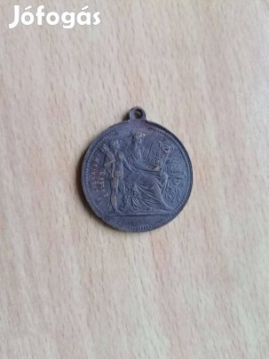 Ferenc József Millenniumi Emlék 896-1896 - emlékérem füllel