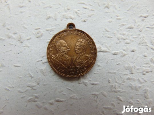 Ferenc József - II. Vilmos német császár emlékmedál 02 Súly 4.16 gram