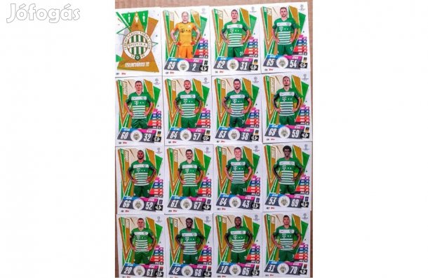 Ferencváros 16 focis kártya teljes szett Topps Match Attax 2021