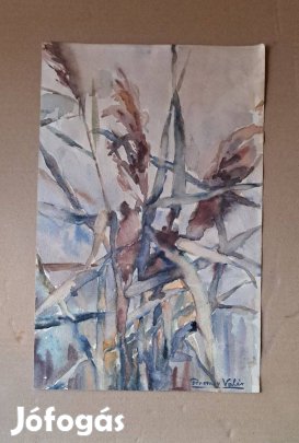 Ferenczy Valér Növényi absztrakció | szignált akvarell