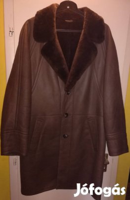 Férfi 50-méretű,új,barna műirha kabát,Bécsben vásárolt,Új!/27