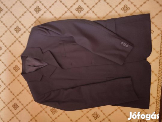 Férfi Gyapjú Fekete öltöny