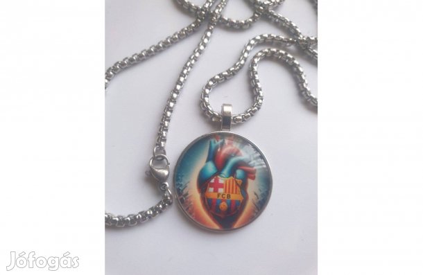 Férfi Nyaklánc Fiú 60cm+Medál Barcelona Fans Új ajándéknak