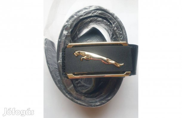Férfi Öv PU bőr 120cm Jaguár dísz Új Helyben 2200Ftaut