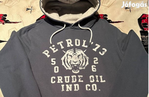 Férfi Petrol kapucnis felső (XXL-es méretben)