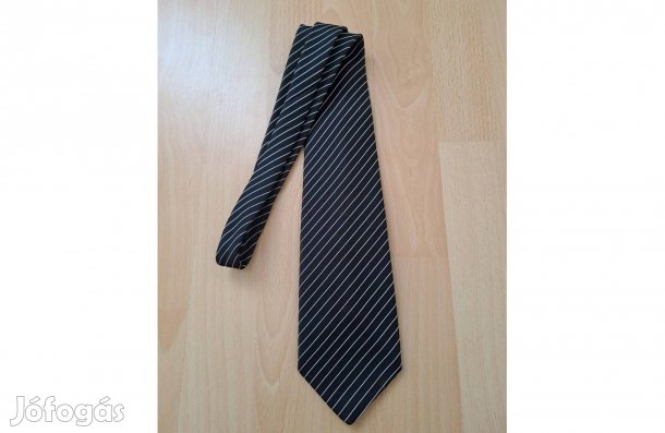 Férfi Újszerű Michou fekete fehér csíkos nyakkendő